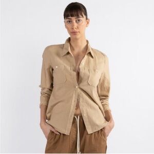 Nili Lotan Beige button down Shirt